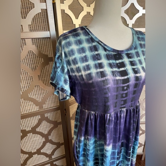 NWOT | Suzanne Betro Tie Dye Maxi Dress | L - Picture 2 of 6